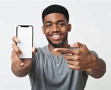 Image result for Man Holding a Smartphone