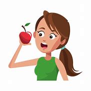 Image result for Eating Apple Clip Art