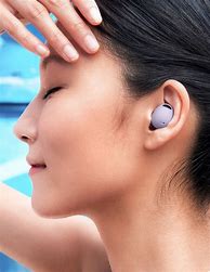 Image result for +Galaxy Buds in Ears Silvr