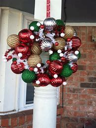 Image result for Coat Hanger Ornament Christmas Wreath