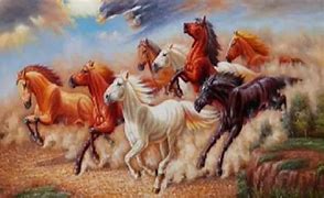 Image result for Impressionist Painting Group of Horses