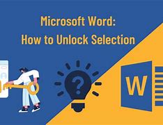 Image result for How to Unlock Selection On Microsoft Word