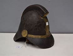 Image result for Leather Fireman Helmet