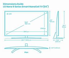 Image result for 55-Inch Monitor Dimensions