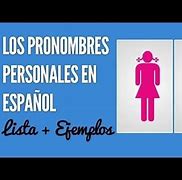 Image result for Spanish Personal Pronouns