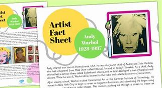 Image result for Andy Warhol Fun Facts