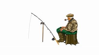 Image result for Funny Sketch of an Old Man Fishing
