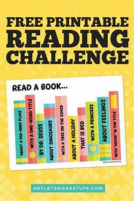 Image result for Printable Reading Challenge for Kids