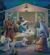 Image result for Merry Christmas with Nativity Scene