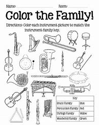 Image result for Printable Instrument Family Worksheet