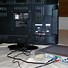 Image result for TV TV Monitor Blue Cable Stand Offs