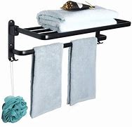 Image result for Hotel Style 2 Tier Wall Towel Rack