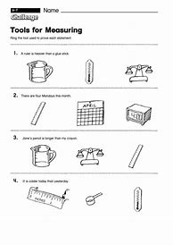 Image result for Measurement Tools Worksheet