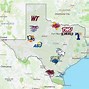 Image result for Map of Texas College Football Teams