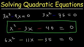 Image result for Quadratic Equation by Factoring