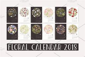 Image result for 2018 Wall Calendar Floral