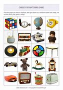 Image result for Printable Objects Memory Test