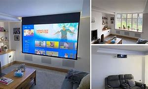 Image result for Projector Screen Living Room