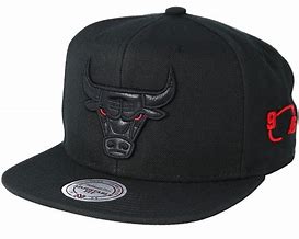 Image result for Black Chicago Bulls Snapback