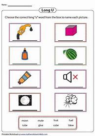 Image result for Long U Worksheets 1st Grade