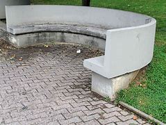 Image result for Curved Concrete Garden Bench