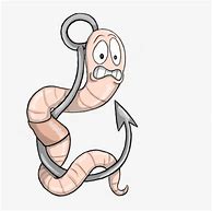 Image result for Worm On a Pink Hook Clip Art
