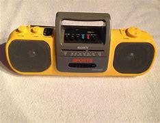 Image result for Yellow Sony Boombox CD Radio