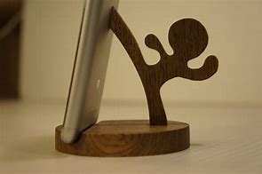 Image result for Handmade Wooden Phone Holder