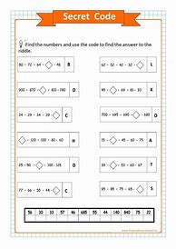 Image result for Multiplication Secret Code Worksheet
