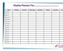 Image result for Seven-Day Schedule Template