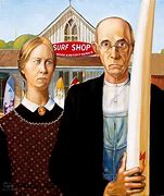 Image result for Subjects and Painter of American Gothic Painting