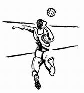 Image result for Volleyball Spike Drawing
