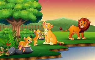 Image result for Lion Family Cartoon