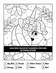 Image result for Color by Number 1st Grade Unicorn