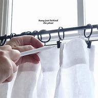 Image result for Linen Cafe Curtain with Clip Rings