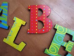 Image result for Decorating Wooden Letters