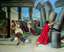 Image result for Image of Samson Destroying the Temple