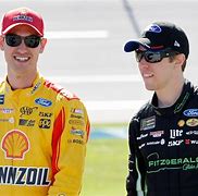 Image result for Brad Keselowski and Joey Logano Cars On Race Track