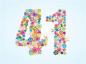 Image result for Colorful Number 41