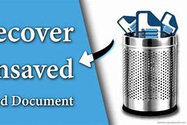 Image result for Recover Unsaved New Word Document