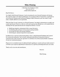 Image result for Construction Contract Cover Letter