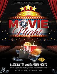 Image result for Movie Night Poster