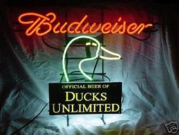 Image result for Ducks Unlimited Neon Sign Budweiser