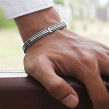 Image result for 925 Sterling Silver Bracelets for Men