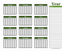 Image result for Yearly Calendar One Page Printable Day and Date