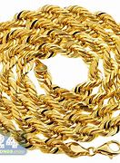 Image result for 24K Solid Gold Rope Chain Necklace