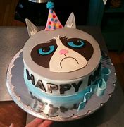 Image result for grumpiest cats birthday cakes