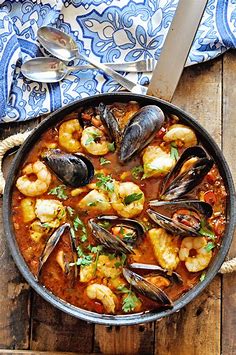 Mediterranean Seafood Stew - Zarzuela de Pescado - Spain on a Fork