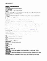 Image result for Dynamic Planet Cheat Sheet