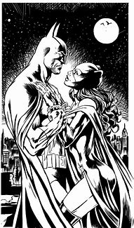 Image result for Batman and Catwoman Black and White